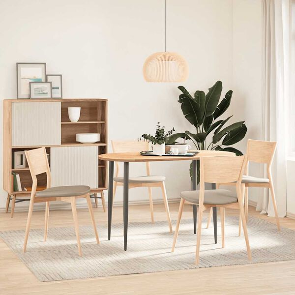 vidaXL galda virsma, 120x60x2 cm, ozola masīvkoks, ovāls