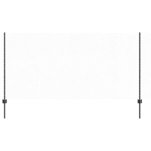 vidaXL Se&scaron;stūra žogs ar stabu 25 x 1,2 m PVC pārklāts tērauds Pelēka