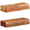 vidaXL sienas plaukti, 2 gab., 40x17x8 cm, akācijas masīvkoks