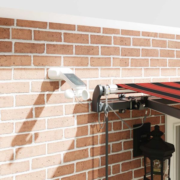 vidaXL izvelkama markīze, LED, vēja sensors, oranži brūna, 450x350 cm