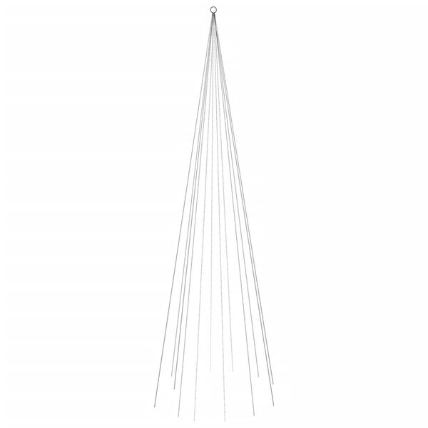 vidaXL Ziemassvētku egle karoga mastam, 732 krāsainas LED, 500 cm