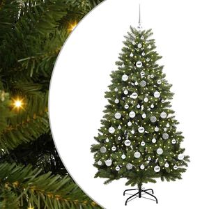 vidaXL Mākslīgā Saliekamā Ziemassvētku Egle Zaļa 180 cm PVC un tērauds