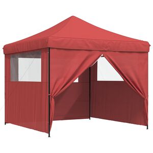 vidaXL Balles telts 292 x 292 x 315 cm Burgundija Oksforda audums