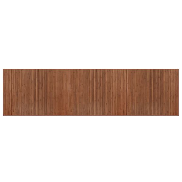 vidaXL paklājs, taisnstūra forma, brūns, 80x300 cm, bambuss