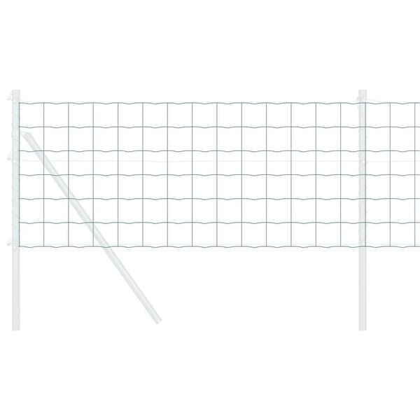 vidaXL Eiropas žogs Zaļa 0,6 x 50 m PVC pārklāts dzelzs
