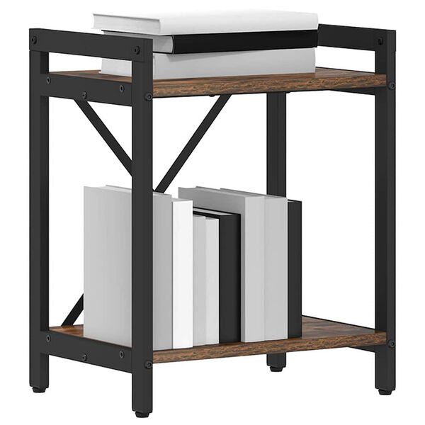 vidaXL Grāmatu plaukts Dūmaka ozols 40 x 30 x 50 cm Inženierijas koks