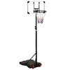 vidaXL basketbola vairogs, caurspīdīgs, 216-250 cm, polikarbonāts