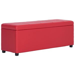 vidaXL sols ar kasti, 116 cm, sarkana mākslīgā āda