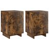vidaXL Nakts skapītis 2 pcs Kūpināts ozols 33,5 x 34,5 x 50 cm