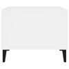 vidaXL kafijas galdiņš, balts, 60x50x40 cm, inženierijas koks