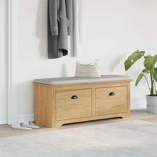 vidaXL Gaiteņa sola ar atvilktni BODO Medus brūns 118 x 40 x 50 cm