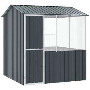vidaXL Putnu būris Antracīts 215 x 209 x 230 cm Cinkots tērauds
