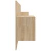 vidaXL gultas galvgalis ar skapī&scaron;iem, ozola krāsā, inženierijas koks
