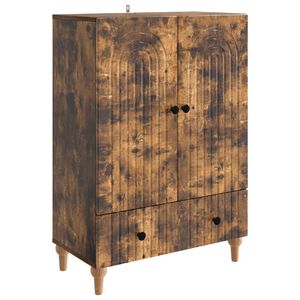 vidaXL Puse Kūpināts ozols 66 x 34,5 x 95 cm Inženierijas koks