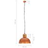 vidaXL griestu lampa, industriāls dizains, vara krāsā, 42 cm, E27