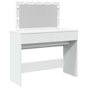 vidaXL spoguļgaldiņ&scaron; ar LED, 100x40x120 cm, balts