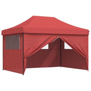 vidaXL Balles telts 279 x 410 x 315 cm Burgundija Oksforda audums