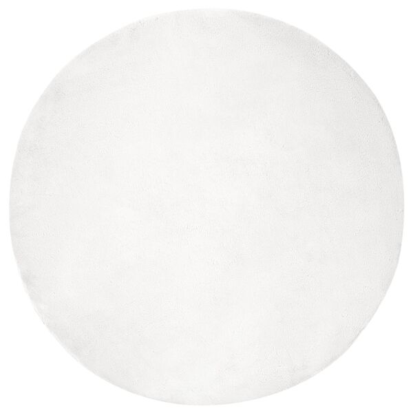 vidaXL Mākslīgā tru&scaron;a kažokādas paklājs Olite Balts &Oslash; 160 cm