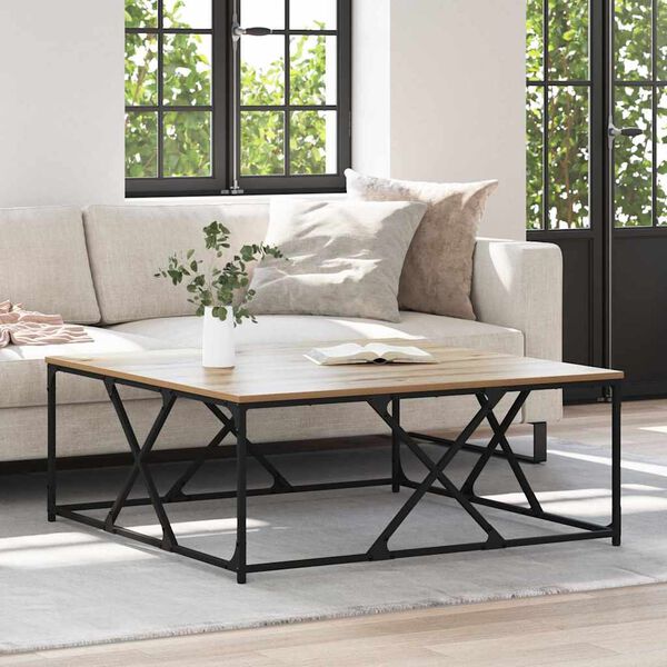 vidaXL Kafijas galdiņ&scaron; Artisānā ozols 100 x 100 x 40 cm