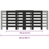 vidaXL radiatora pārsegs, melns, 205x21,5x83,5 cm, inženierijas koks
