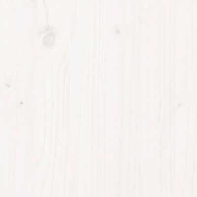 vidaXL sauļošanās zvilnis, balts, 205x110x31,5 cm, priedes masīvkoks