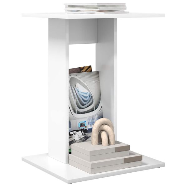 vidaXL Sānu galds Balts 45 x 40 x 62,5 cm Inženierijas koks