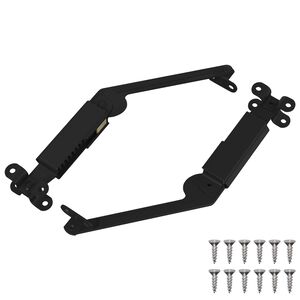 vidaXL Vāka atbalsta eņģe 2 pcs Melna 192 x 32 x 50 mm Tērauds
