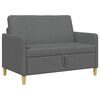 vidaXL Sofas ar uzglabā&scaron;anu Tum&scaron;i pelēka 122 x 78 x 87 cm Poliesters