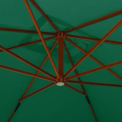 vidaXL saulessargs ar koka kātu, 400x300 cm, zaļš