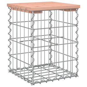 vidaXL dārza sols, gabiona dizains, 33x31x42 cm, egles masīvkoks