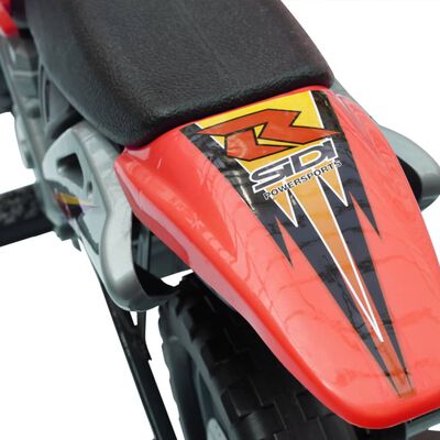 vidaXL bērnu motocikls, sarkans un melns