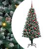 vidaXL Mākslīgā Ziemassvētku eglīte su 150 LED ar statīvu Zaļa 150 cm