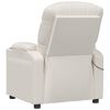 vidaXL elektrisks masāžas krēsls, krēmkrāsas mākslīgā āda