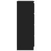 vidaXL kumode, melna, 60x35x98,5 cm, inženierijas koks