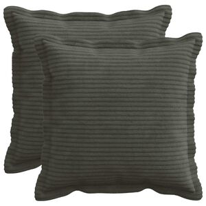 vidaXL Spilvenu pārvalks 2 gab. HOUTEN Antracīta 30 x 30 cm kordurojs