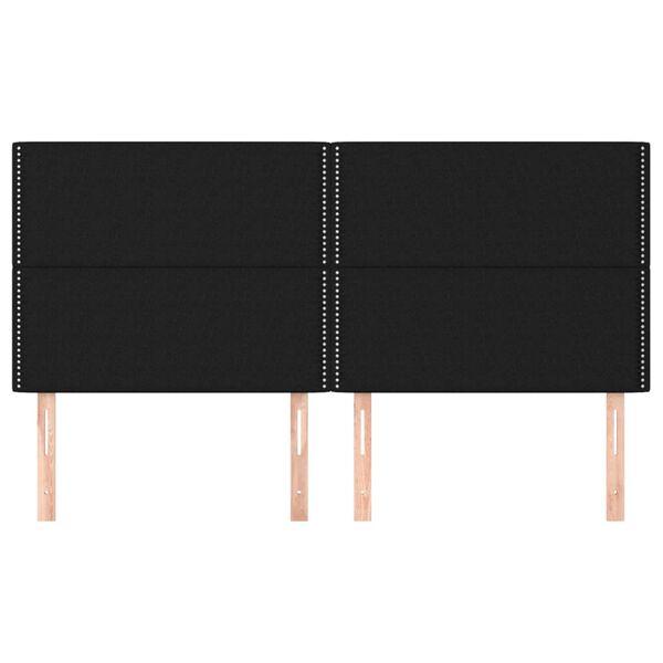 vidaXL galvgalis, melns, 200x5x118/128 cm, audums