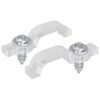 vidaXL LED līstes klipi 23,8 mm 2 gab. Caurspīdīgs Plastmasa un dzelzs