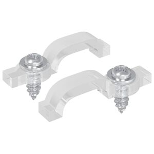 vidaXL LED līstes klipi 23,8 mm 2 gab. Caurspīdīgs Plastmasa un dzelzs