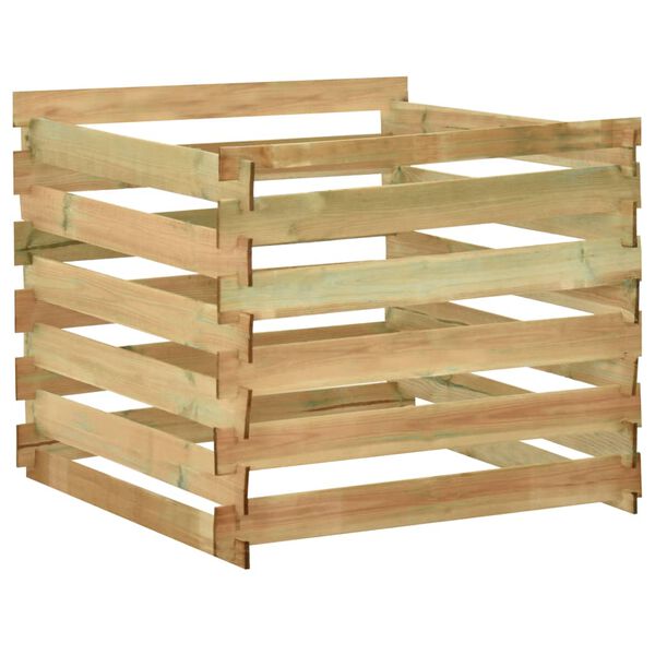 vidaXL dārza komposta kaste, 100x100x80 cm, impregnēts priedes koks