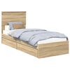vidaXL Glabā&scaron;anas gulta Sonoma ozols 75 x 190 cm Inženierijas koks