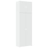 vidaXL augstais skapītis, balts, 80x42,5x249 cm, inženierijas koks