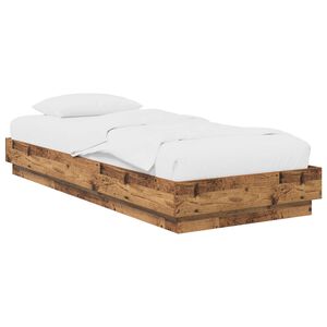 vidaXL Grīdas gultas rāmis Vecs koks 80 x 200 cm Inženierijas koks