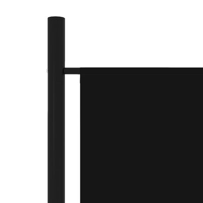 vidaXL 5-paneļu istabas aizslietnis, melns, 250x180 cm