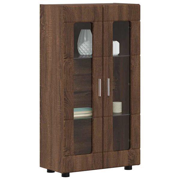 vidaXL Puse FLORIN Brūns ozols 55,5 x 29 x 103 cm Inženierijas koks