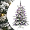 vidaXL Mākslīgā Saliekamā Ziemassvētku Egle Balts 120 cm PE un PVC