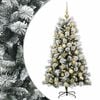 vidaXL Mākslīgā Ziemassvētku eglīte ar eglī&scaron;u bumbām 150 cm 150 LED