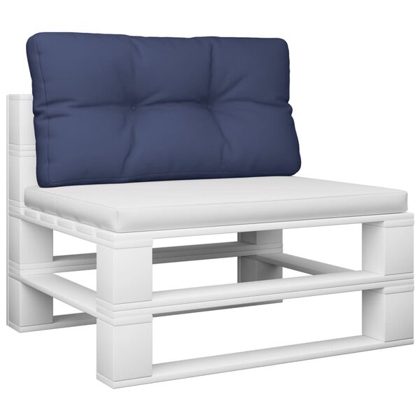 vidaXL pale&scaron;u spilvens, 80x40x12 cm, audums, tum&scaron;i zils