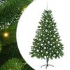 vidaXL Ziemassvētku eglīte su 300 LED ar statīvu Zaļa 180 cm PE