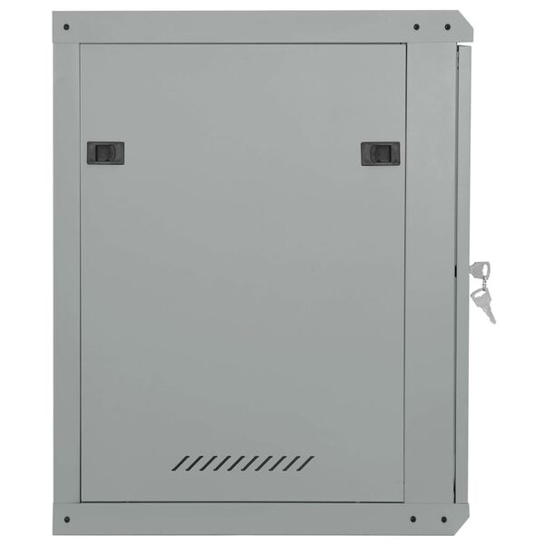 vidaXL Tīkla skapis ar uzglabāšanu Pelēka 53 x 60 x 60 cm Tērauds