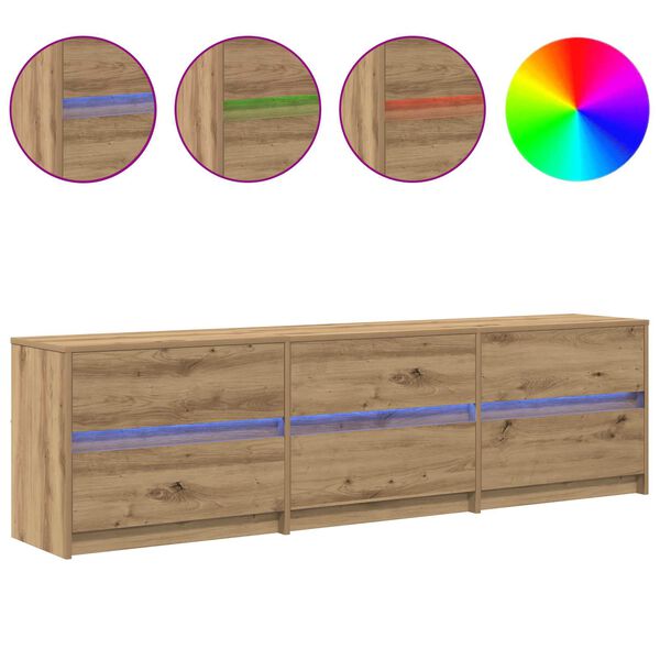 vidaXL TV vienības 2 pcs Artisānā ozols 180 x 34 x 50 cm